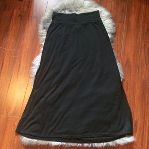 Mossimo Black Maxi Skirt with Side Slit